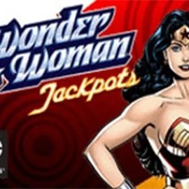 Wonder Woman Jackpots slot logo by Amaya at Goatz Casino
